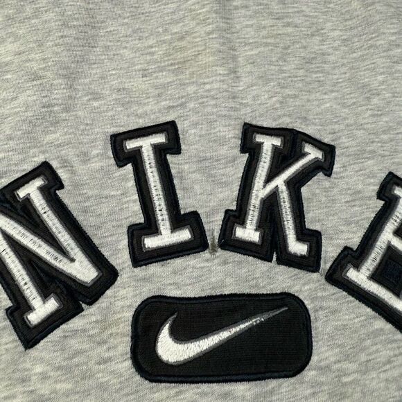Vintage 90s Nike Men’s Pullover Center Swoosh Spellout Sweatshirt Hoodie - Picture 5 of 8
